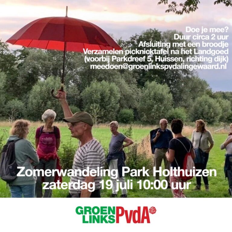 Zomerwandeling zaterdag 19 juli